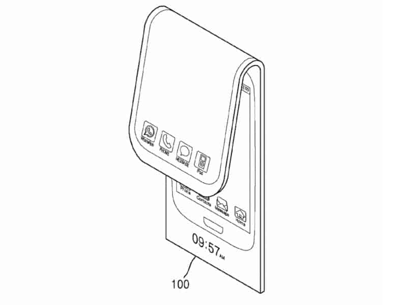 Las pantallas curvas de Samsung patente-3 pantalla plegable tipo tablet