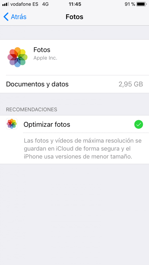 gestiona las fotos guardadas e iphone