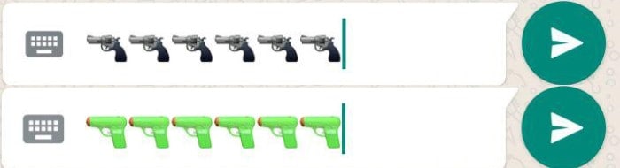 emoji pistola de WhatsApp