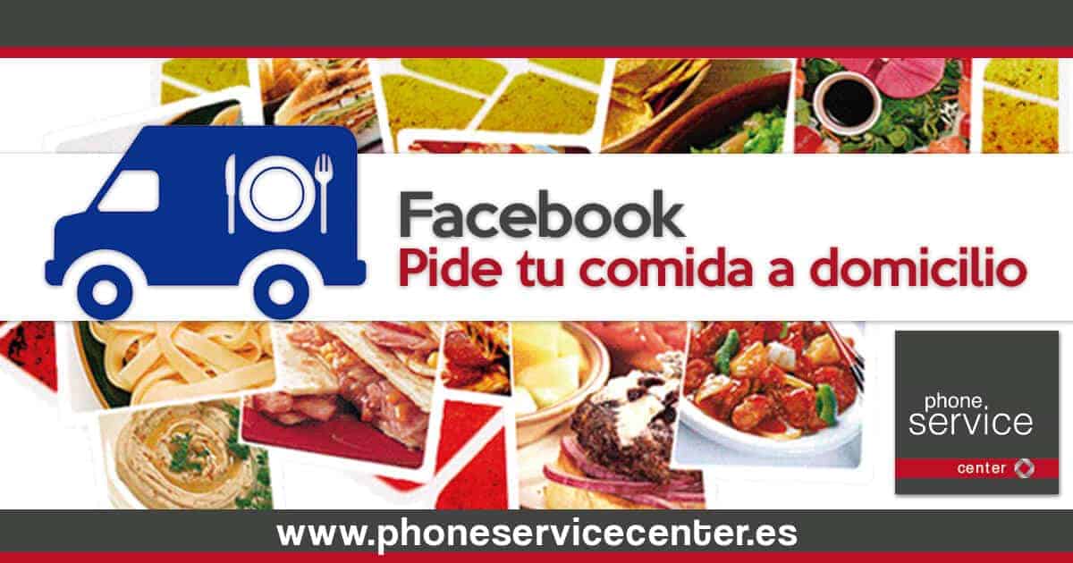 Pide comida a domicilio con Facebook