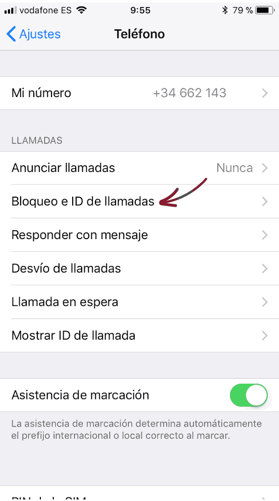 bloquear un contacto