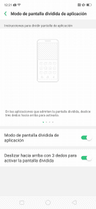 OPPO captura de pantalla dividida